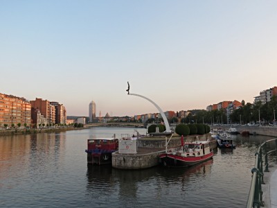 Hafeneinfahrt Lüttich im Abendlicht